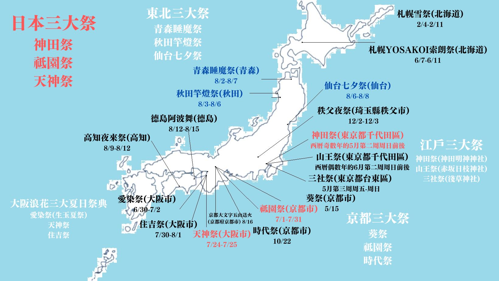 【日本祭典2024】日本三大祭時間地點：含東北、京都、大阪、北海道各地祭典時間表