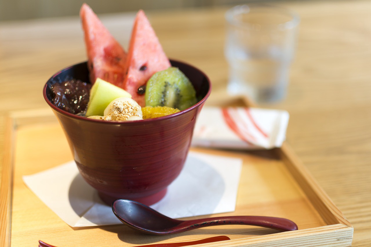 "Anmitsu" a typical summer dessert in Japan