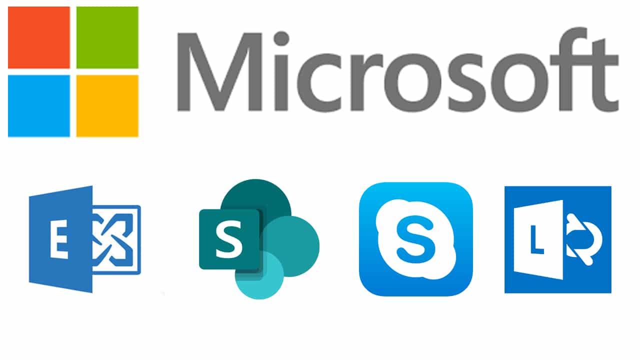 Microsoft's array of communication products: Exchange, Sharepoint, Skype, and Lync.